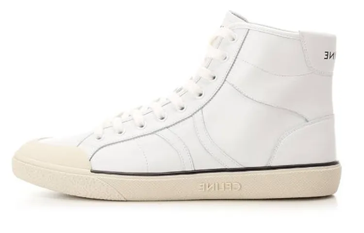 CELINE アランAS-02 Celine Men's AS-02 Alan Lace-Up Metalized Calfskin Silver