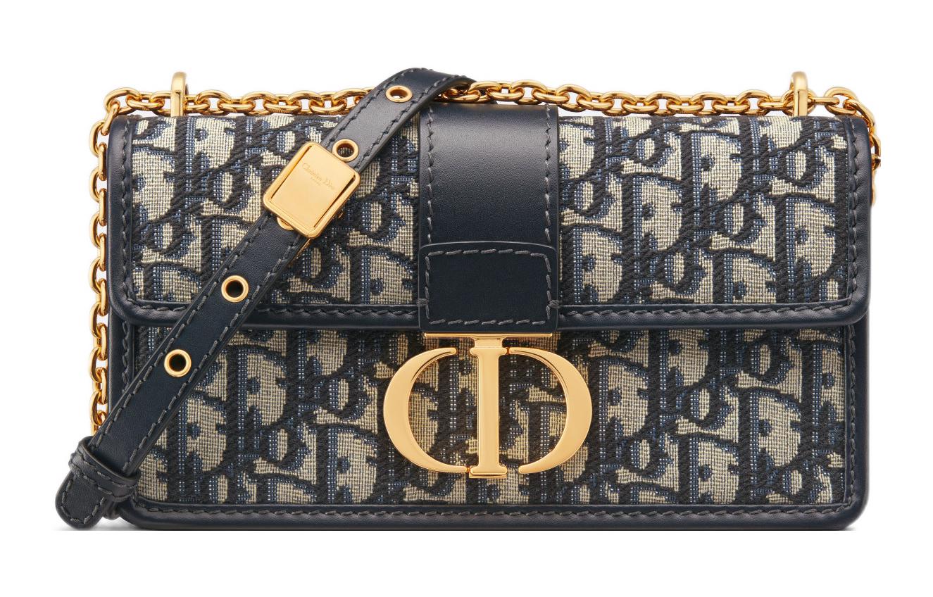 【超希少☆】Dior 30 Montaigne East-West チェーンバッグ 30 Montaigne East-West Bag with Chain Blue Dior Oblique