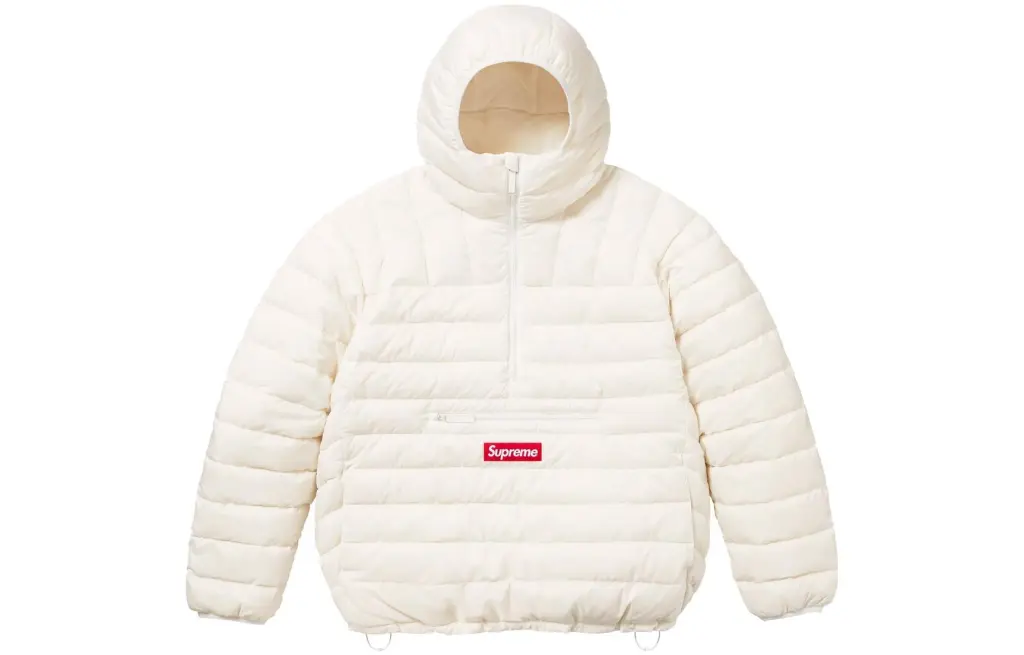 Supreme Micro Down Half Zip Hooded Pullover - POIZON