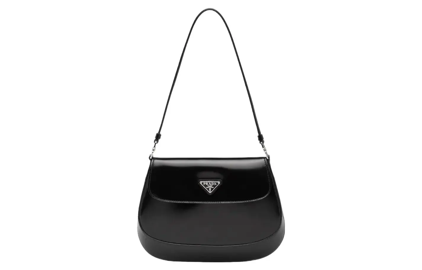 PRADA Cleo Leather Shoulder Bag Women's Black - POIZON