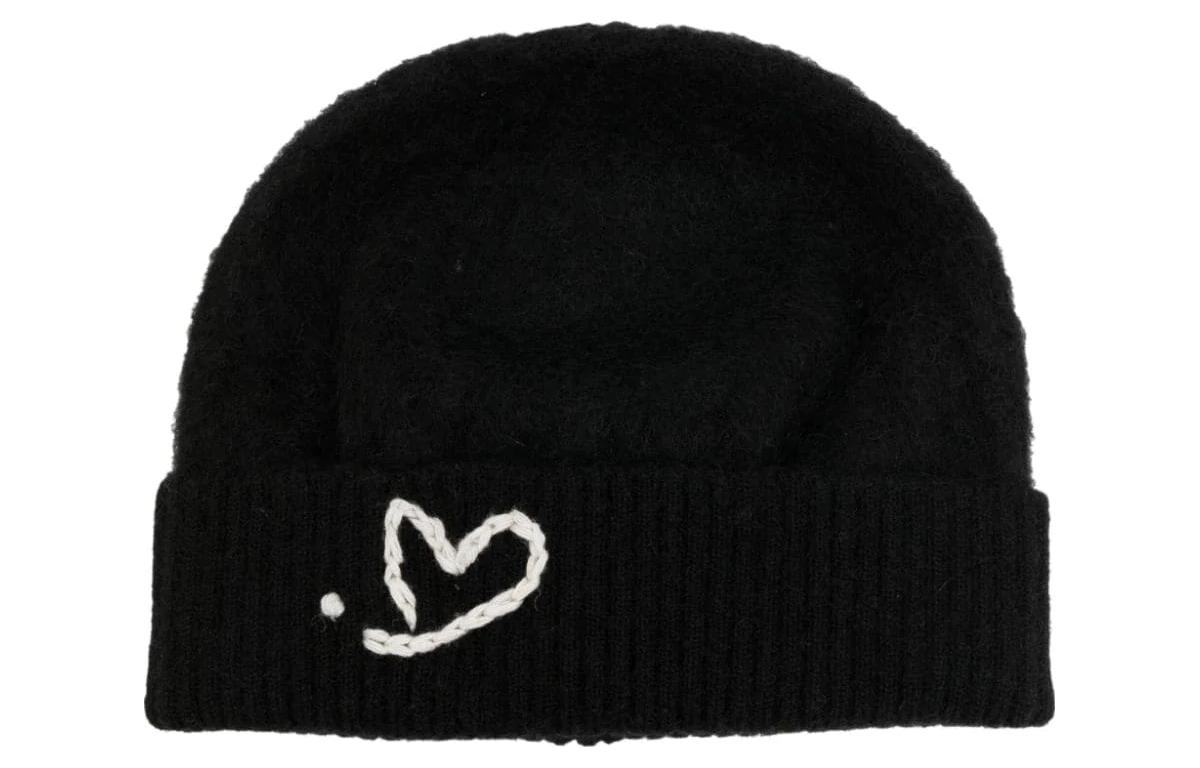 Ader Error wool beanie Twinkkle Heart Logo Beanie black color BMADFWHW0502  at PRM US