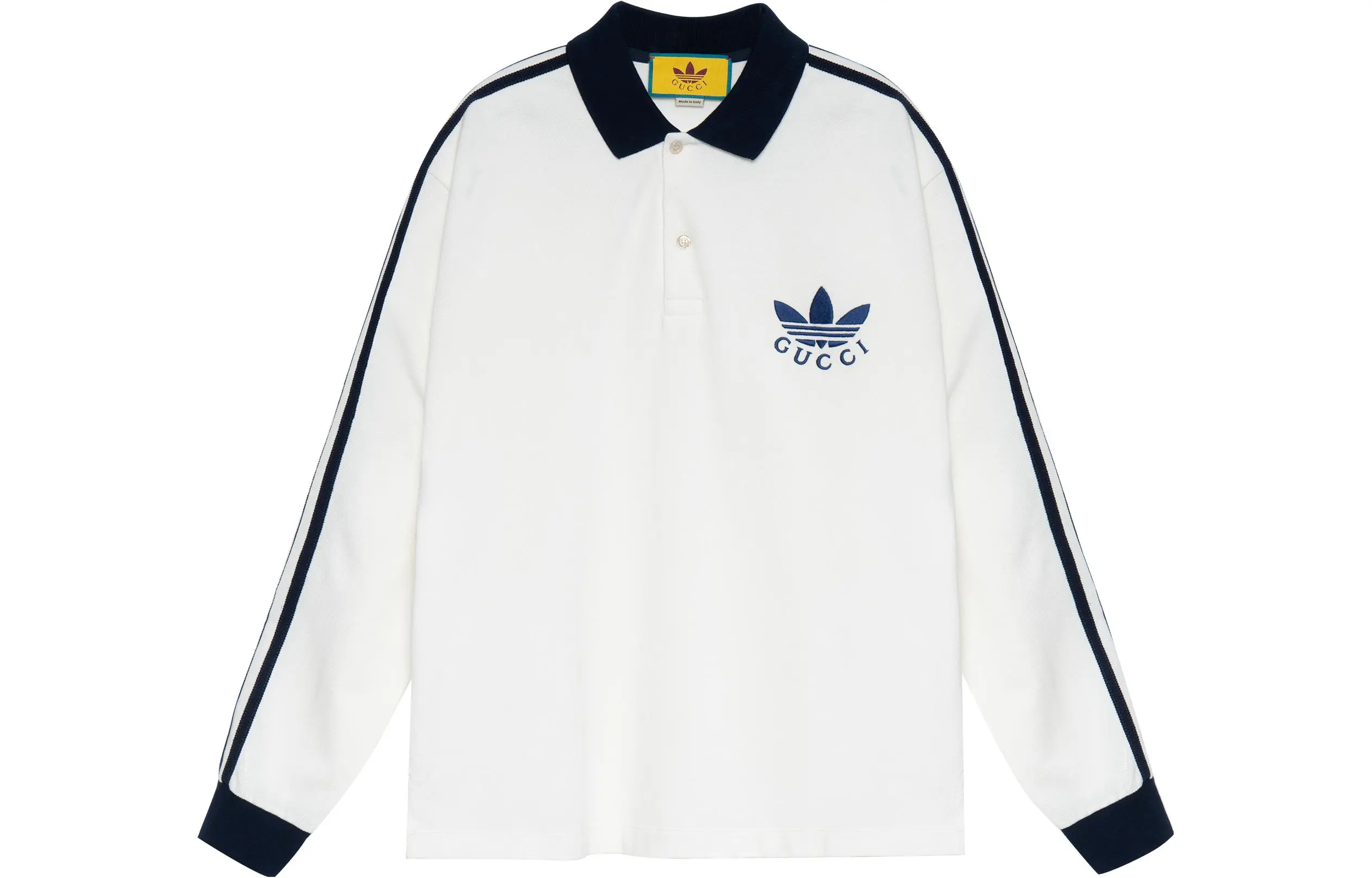 Adidas X GUCCI X ADIDAS Collaboration Polo Shirts Men White - POIZON