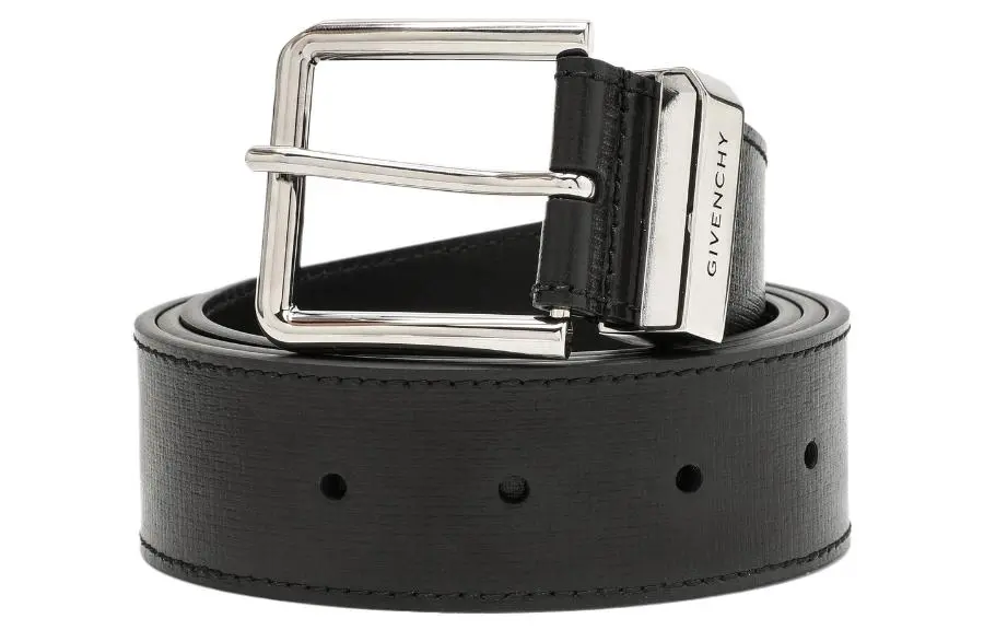 Givenchy Men's Long Leather Belt Black
