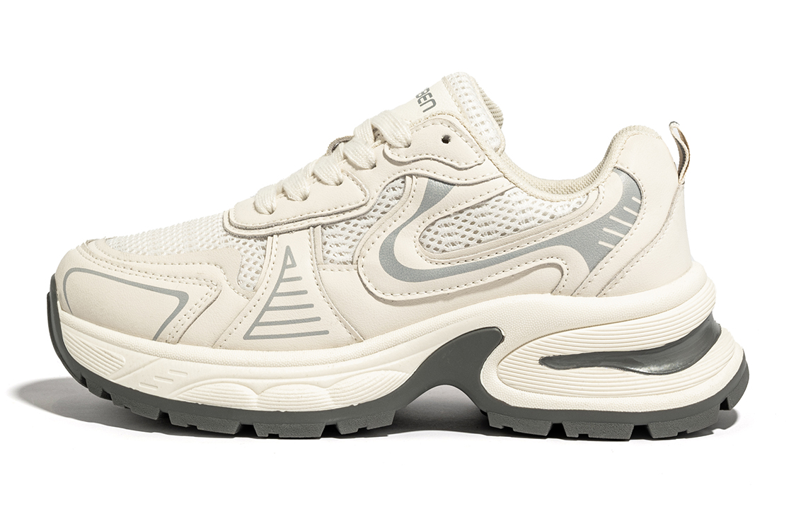 注目の福袋をピックアップ！ Low-Top Women's Sneakers Chunky RENBEN Gray POIZON - 37 EU ルアー・フライ