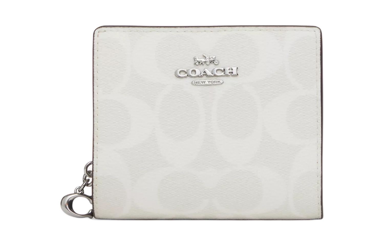 Coach White Wallets Card Holders on Sale Authentic POIZON