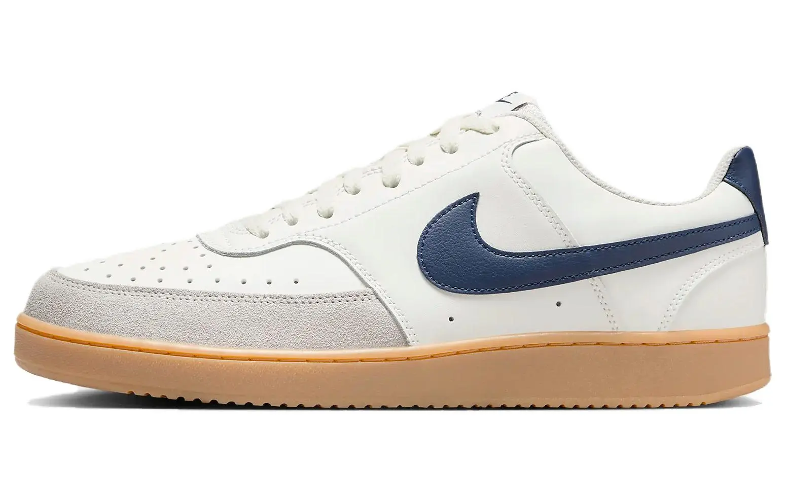 Nike Court Vision 1 Low Beige Blue Burgundy - POIZON