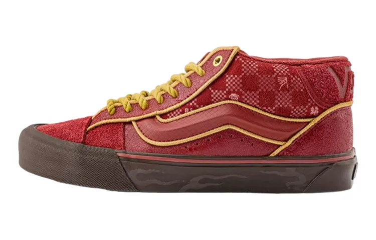Vans DRAGON PACK Skateboard Shoes Unisex Mid-Top Red US M