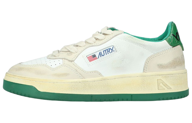 AUTRY Medalist Low Super Vintage Sneakers 'White Green