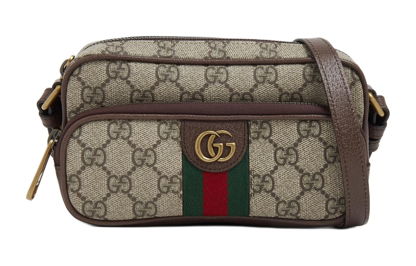 【GUCCI】 Ophidia Shoulder Bag ショルダーバッグ Ophidia small shoulder bag in beige and dark brown GG