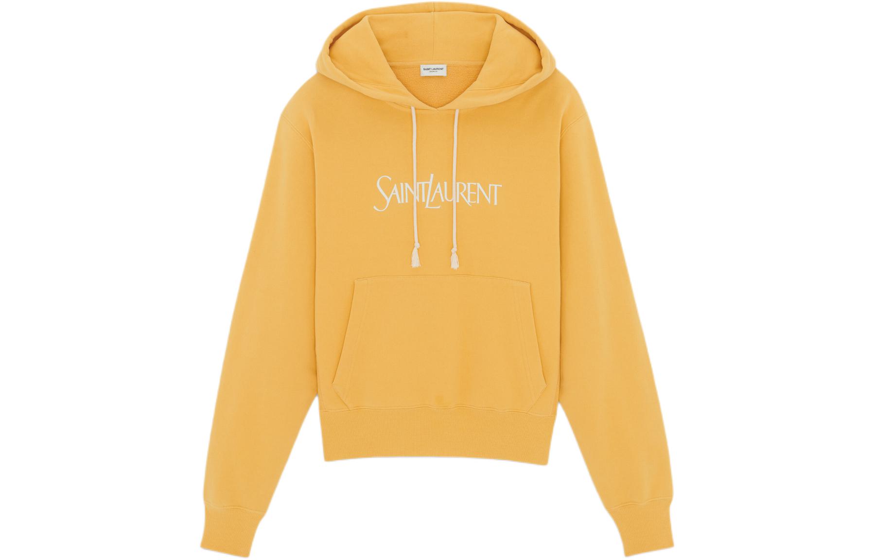 【送料&関税込】Saint Laurent Logo Embroidered Drawstring Ho SAINT LAURENT HOODIE | Saint Laurent | YSL US