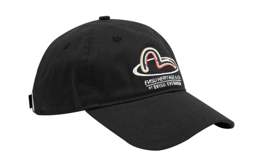 EVISU Cotton Baseball Caps Unisex Black - POIZON