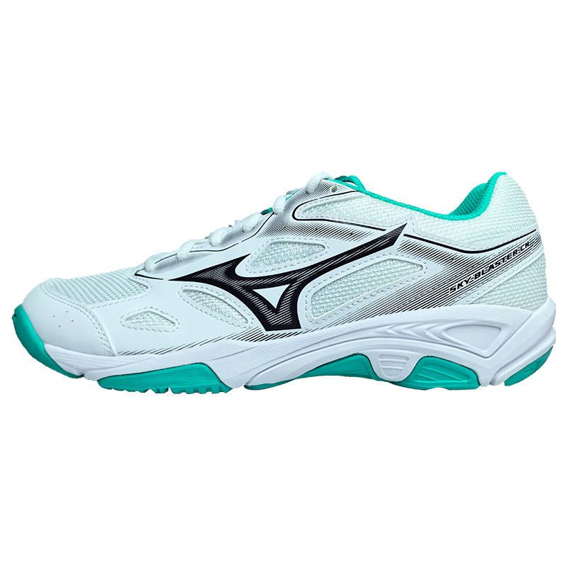 【みー】15ポンドNANODESU AccuDrive3 Mizuno Sky Blaster Badminton Shoes Unisex Low-Top Blue White