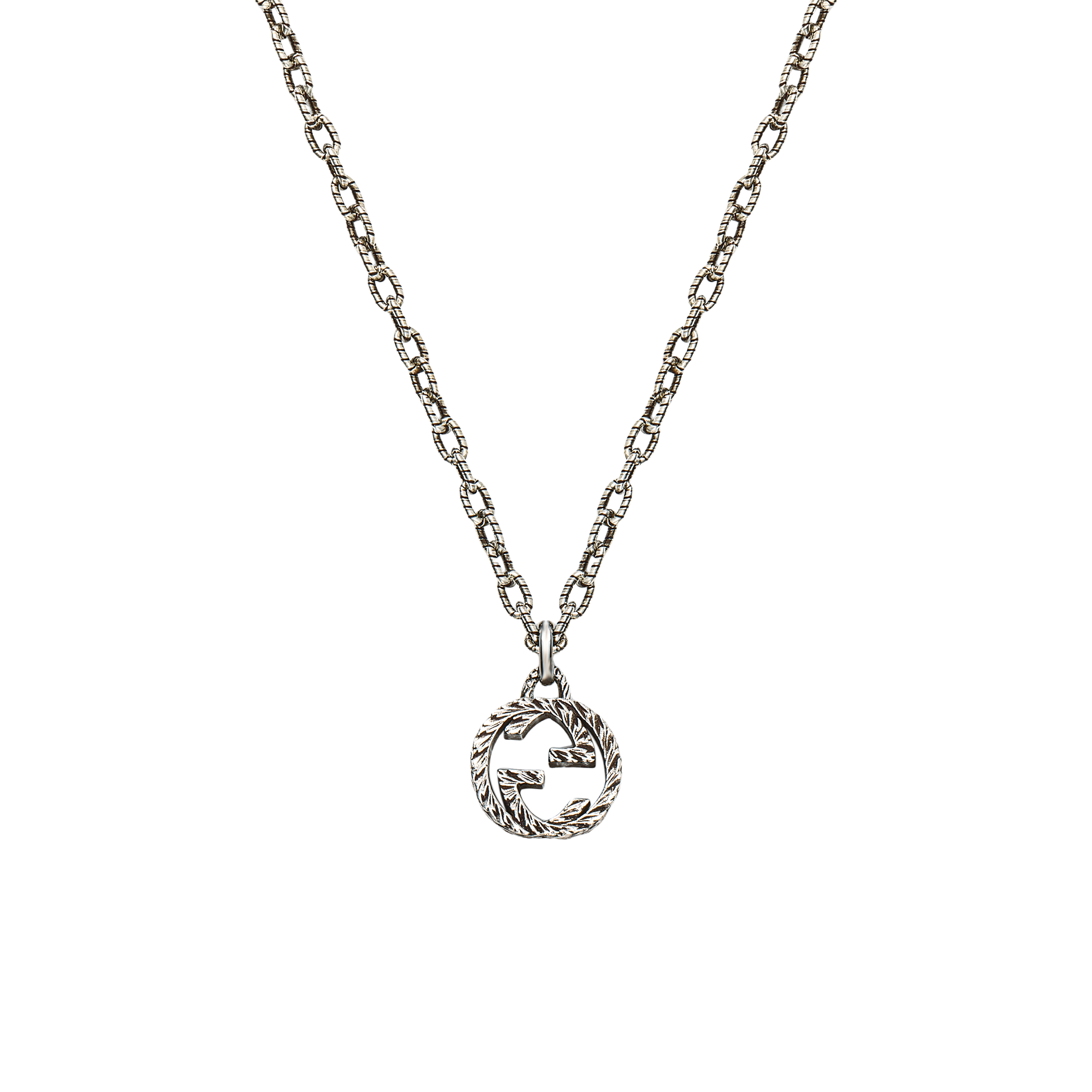 Gucci Interlocking G Necklace in Silver YBB47921900100U | Goldsmiths