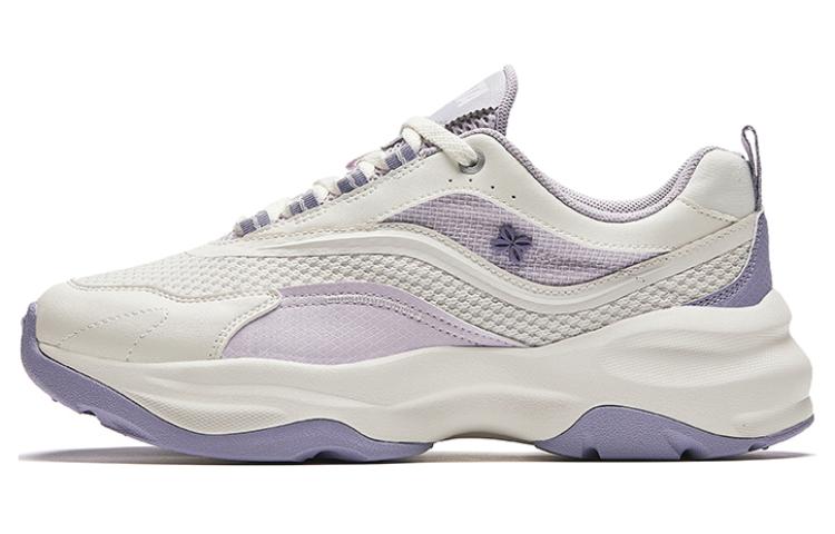 ANTA Casual Shoes Women's Low-Top Ivory White/Light Purple
