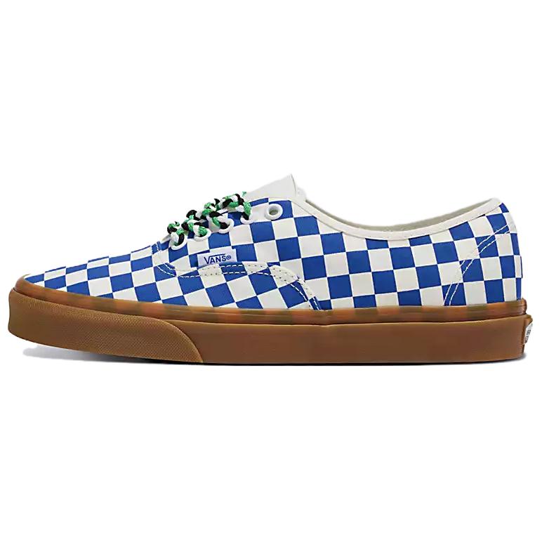 Authentic Vans 'Checkerboard Blue Gum Braided Laces' - POIZON
