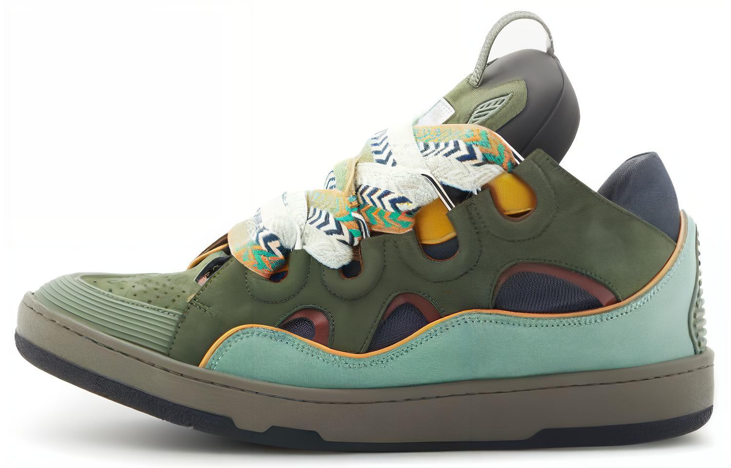 Lanvin Curb Sneakers Green - POIZON