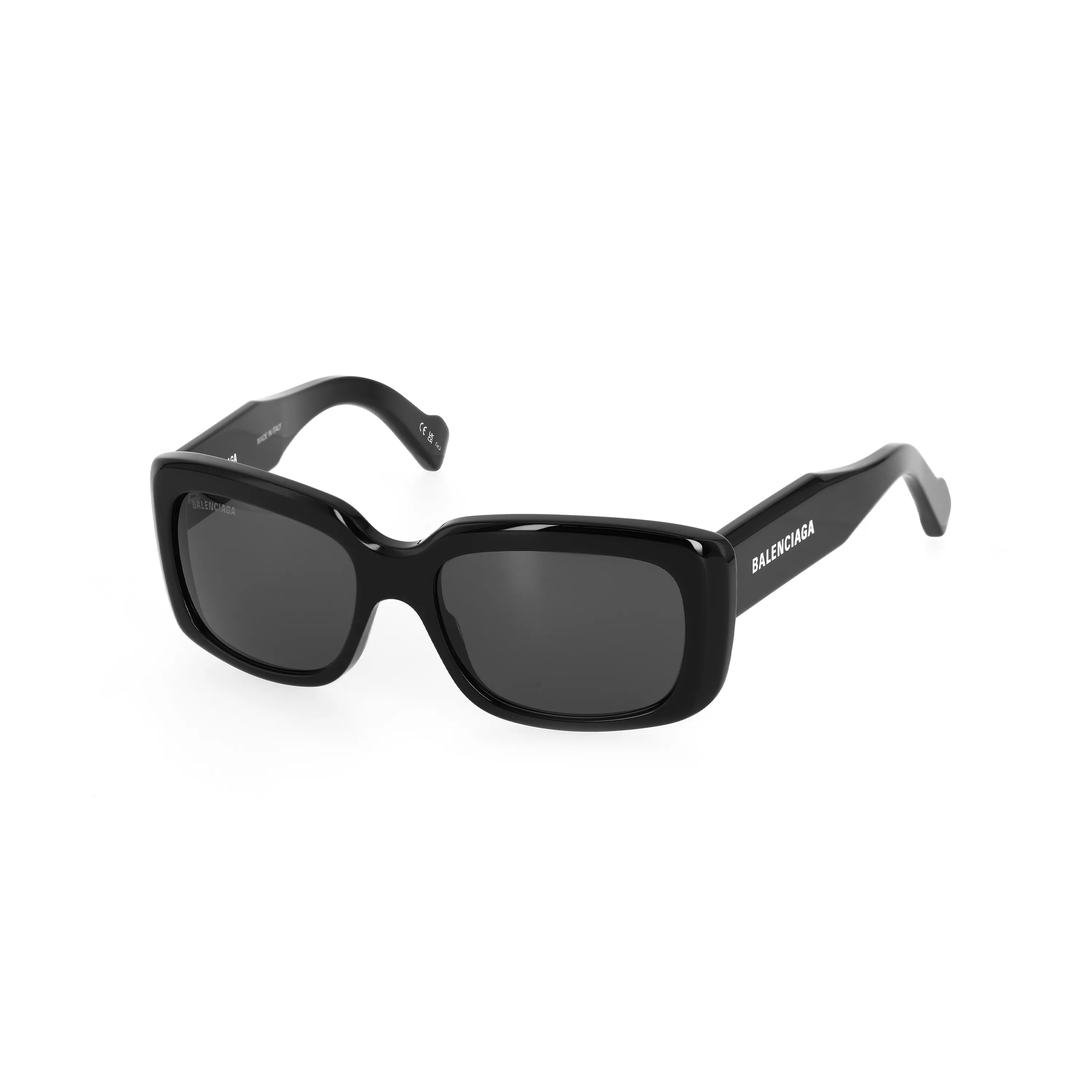 【関税&送料込】Balenciaga Black Acetate Signature Square Xl Women's Signature Square Af Sunglasses in Black | Balenciaga US