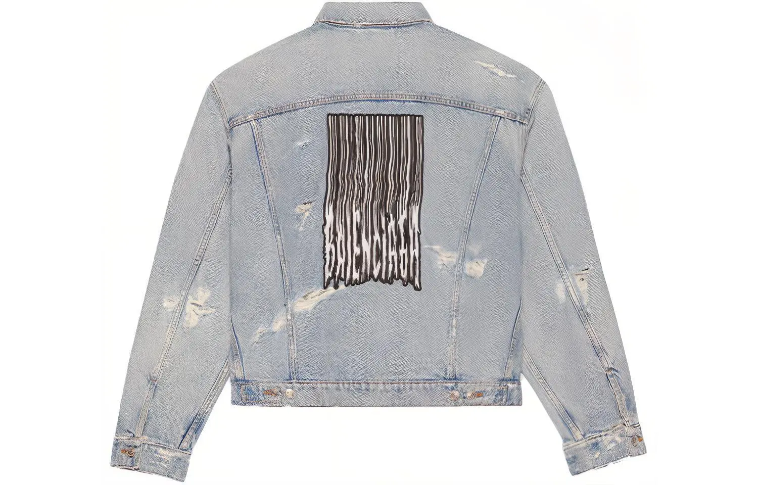 Balenciaga Barcode Large Fit Denim Jacket - Cheap Rcj Jordan Outlet