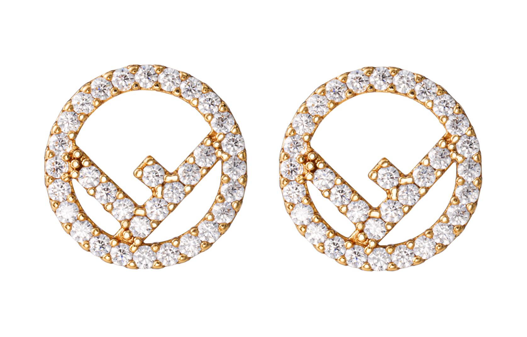Forever Fendi earrings Gold finish Gold | Fendi