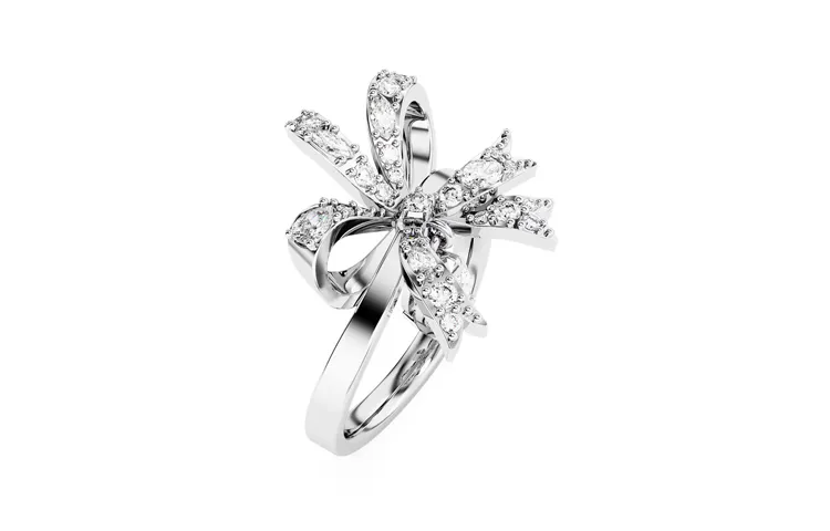 Swarovski Volta Rings Women's Silver 58 - POIZON