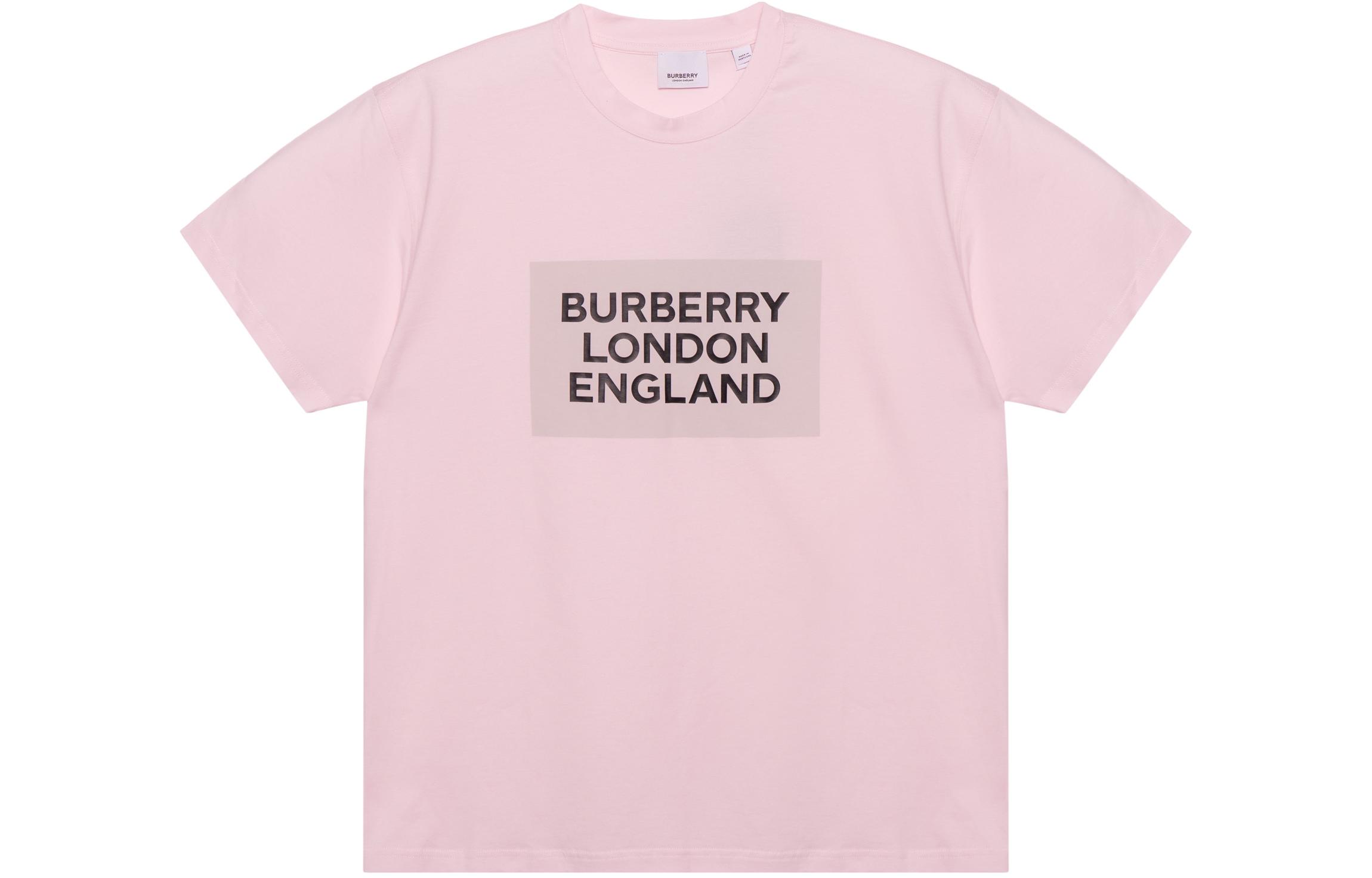 BURBERRY LONDON pink v-neck short sleeve top store