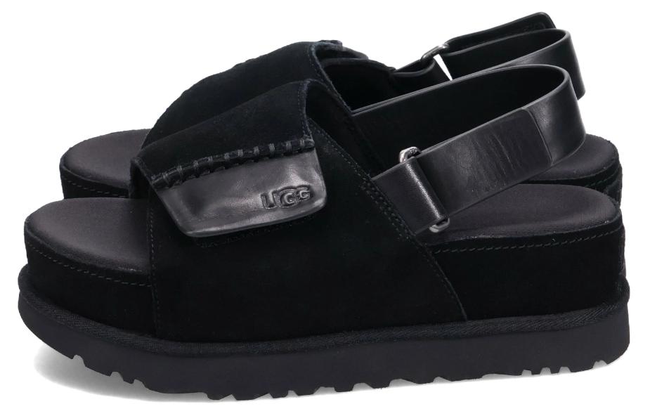 UGG Goldenstar Hi Slingback Sandal Black Women's - POIZON