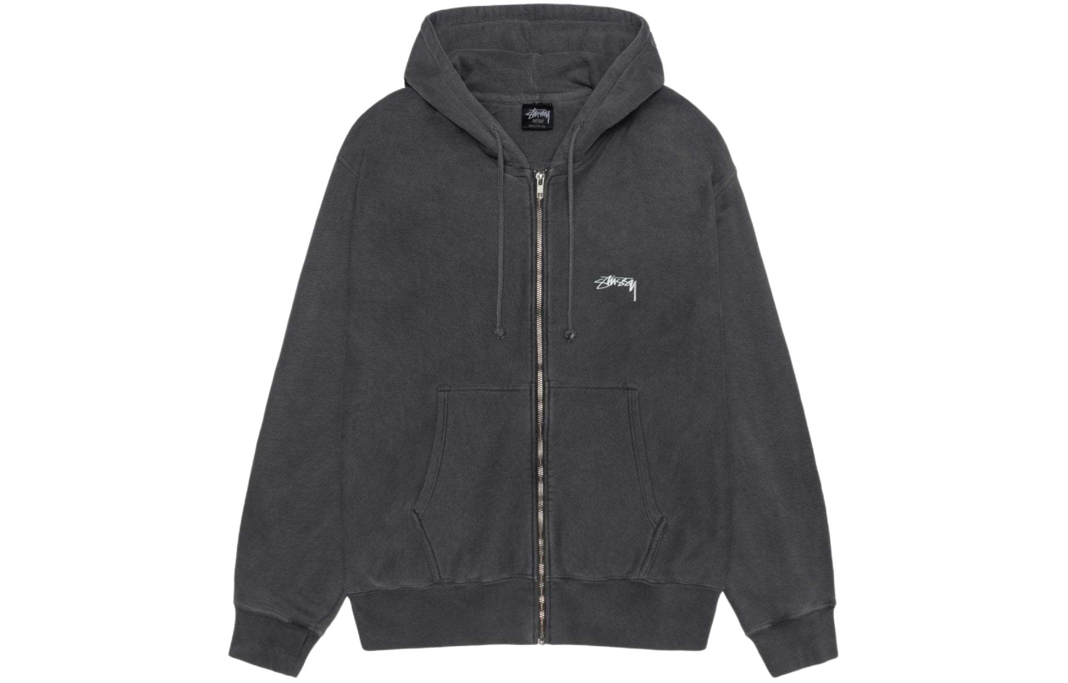 Stussy Smooth Stock Pigment Dyed Zip Hoodie - Cheap Rcj