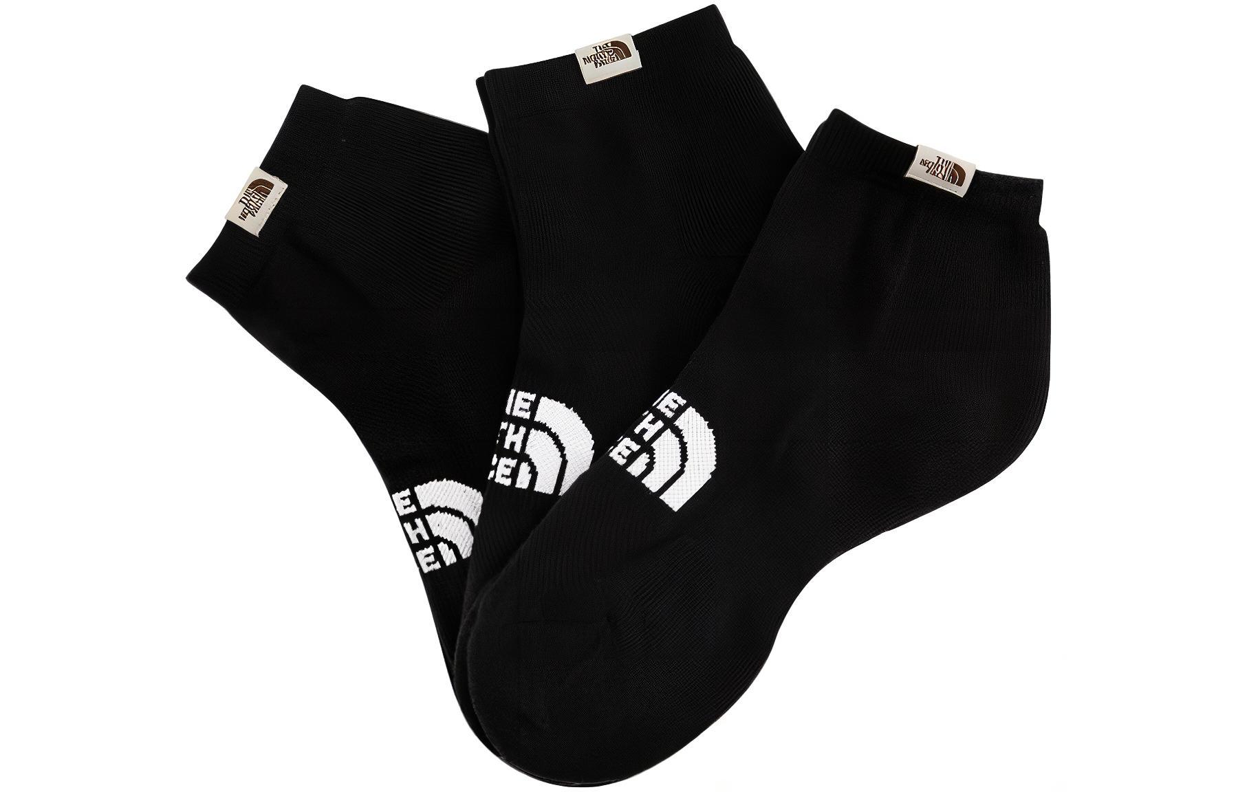 THE NORTH FACE Unisex Socks 1 Set 3 Pack (Black) M - POIZON