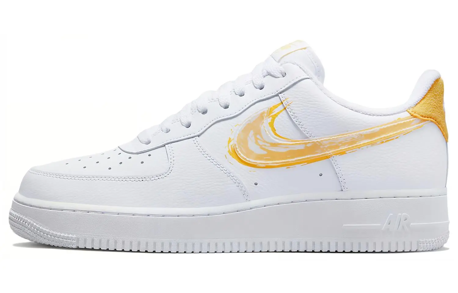 Nike Air Force 1 '07 'Brushstroke - White Solar Flare' - POIZON