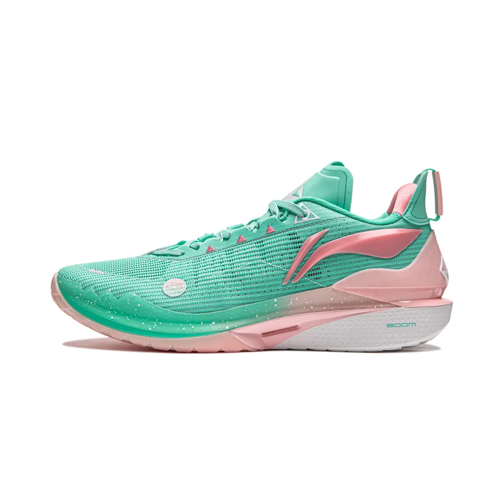 LINING JB2 Basketball Shoes Men Low-Top Sugar Glaze Pink/Parrot  