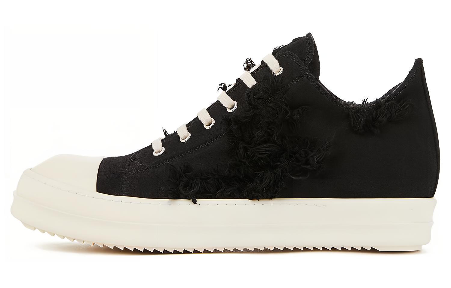 Rick Owens DRKSHDW Fogachine Slashed Stretch Denim Low Black