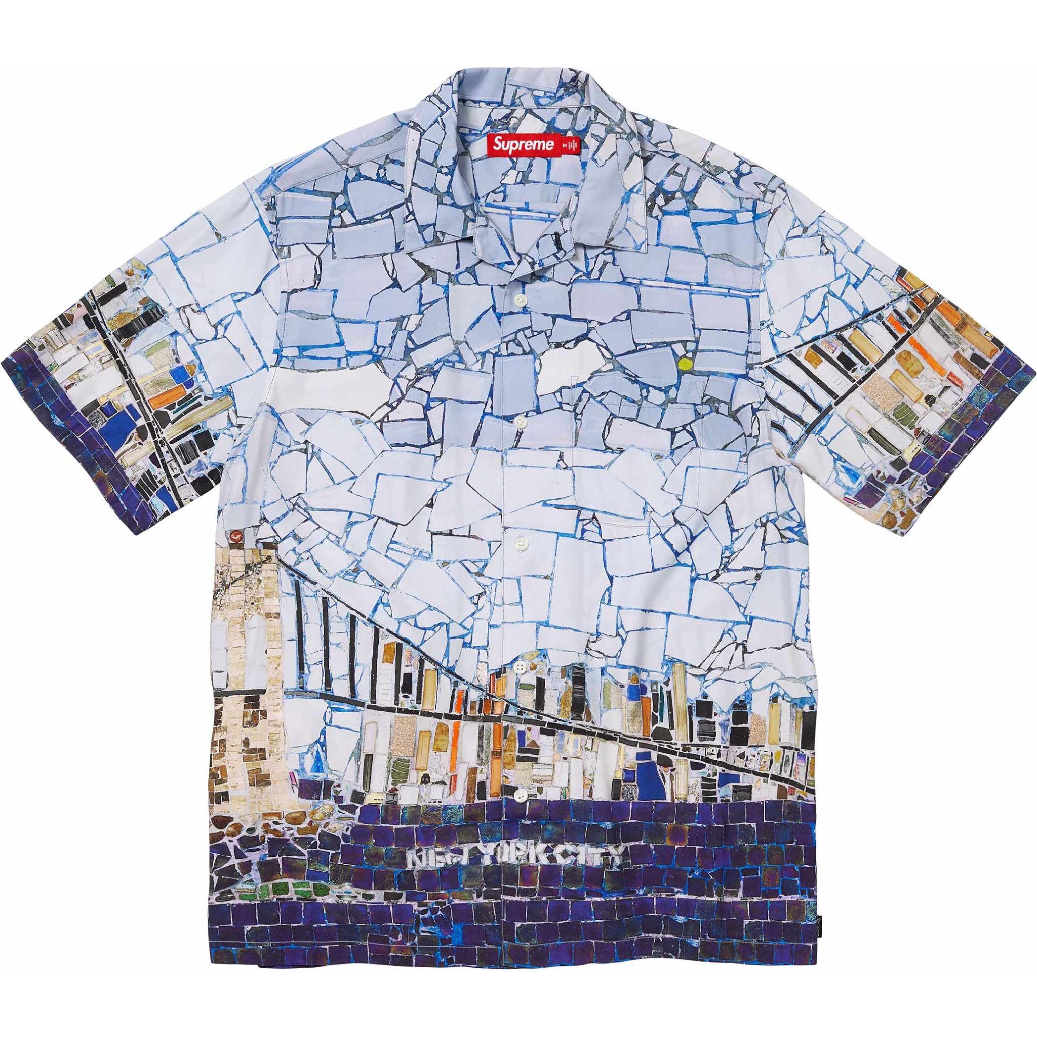 Supreme 190 Bowery Rayon S/S Shirt popular Multicolor NEW Size Large