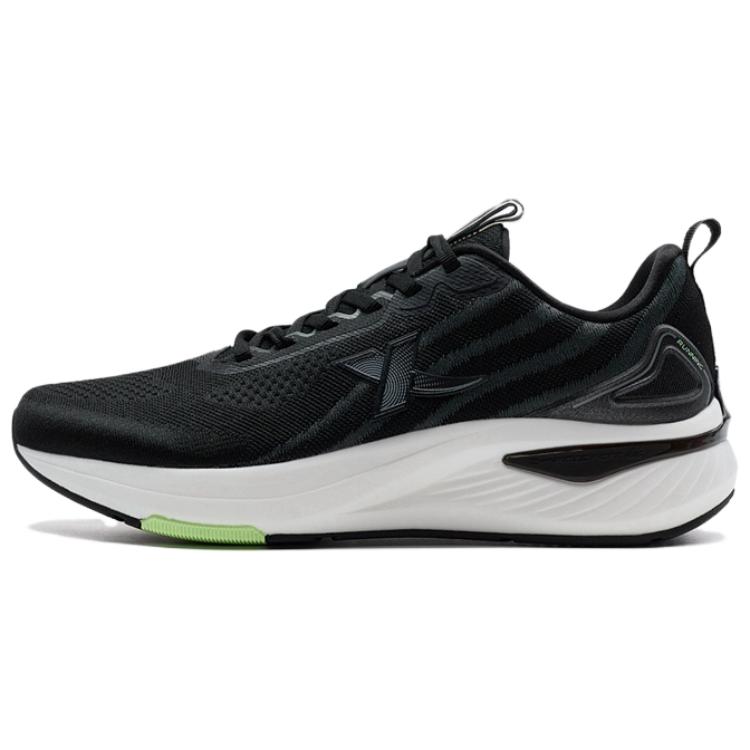 XTEP Running Shoes Men Low-Top Black/Charcoal Gray US M 6.5