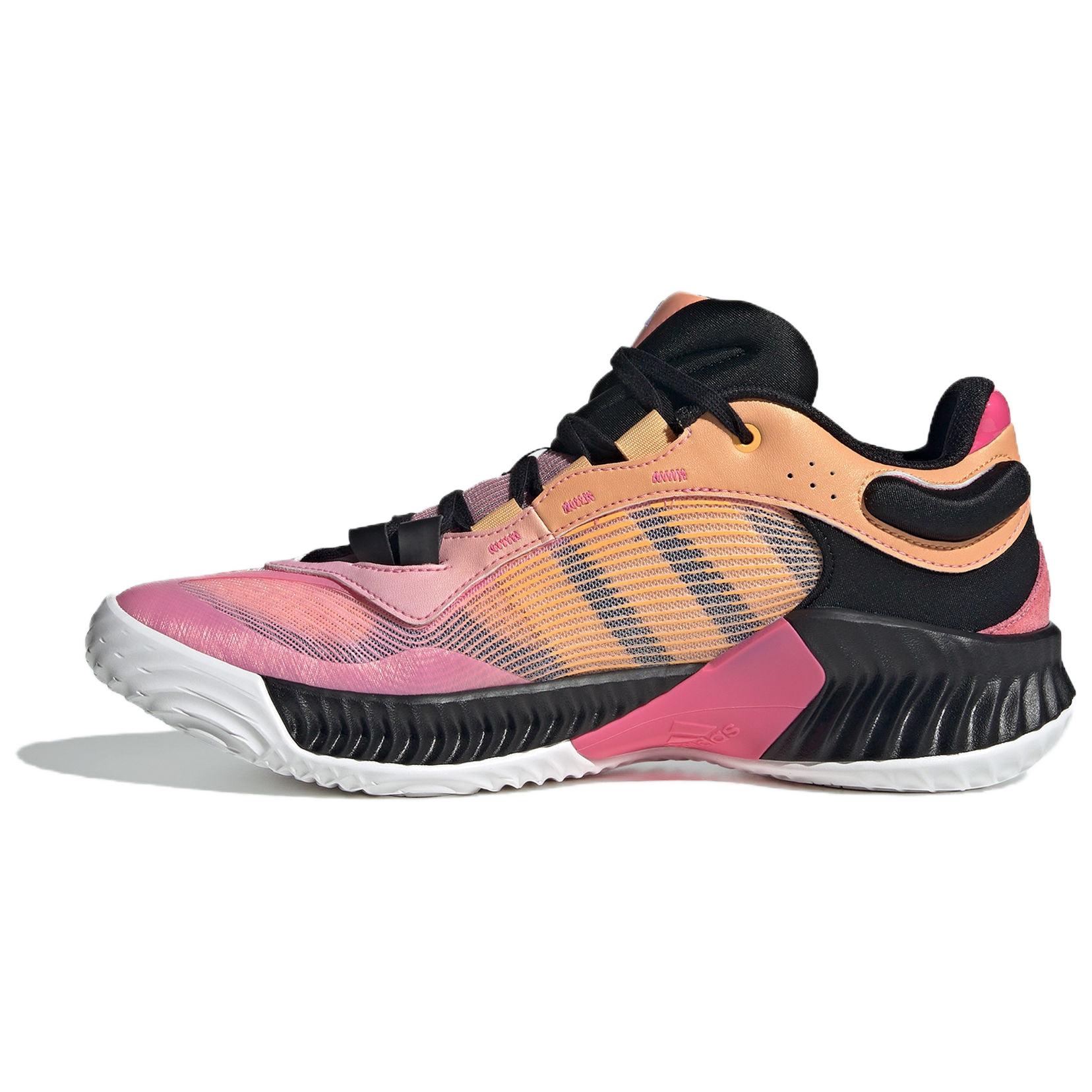 Adidas PRO VENTILATE Basketball Shoes Unisex Low Top Blessing Pink Light Orange Yellow Black US M 9 POIZON