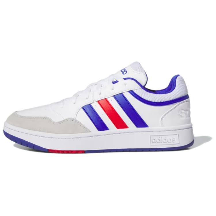 Hoops 3.0 Adidas Low White Blue Scarlet POIZON