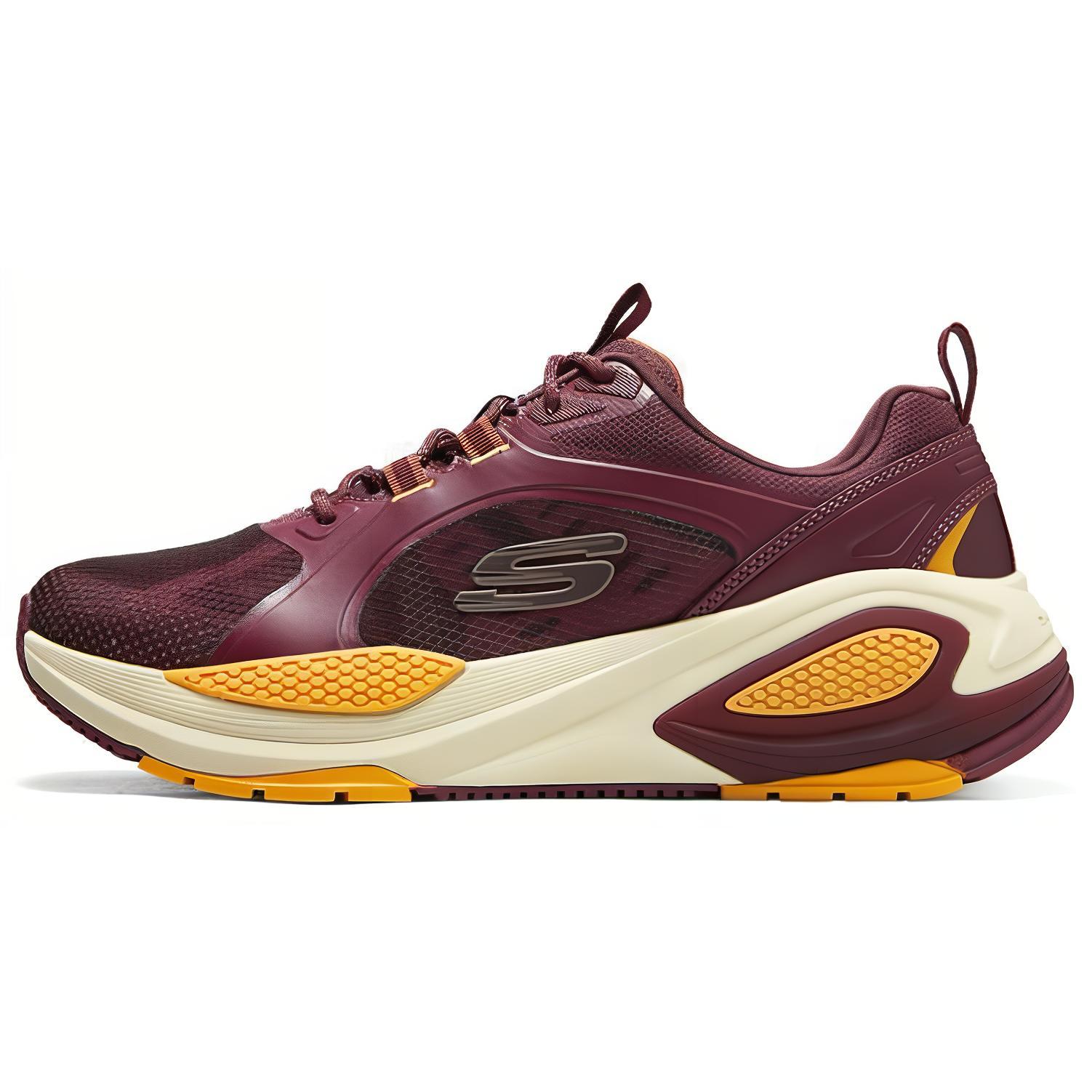 Burgundy skechers shoes online