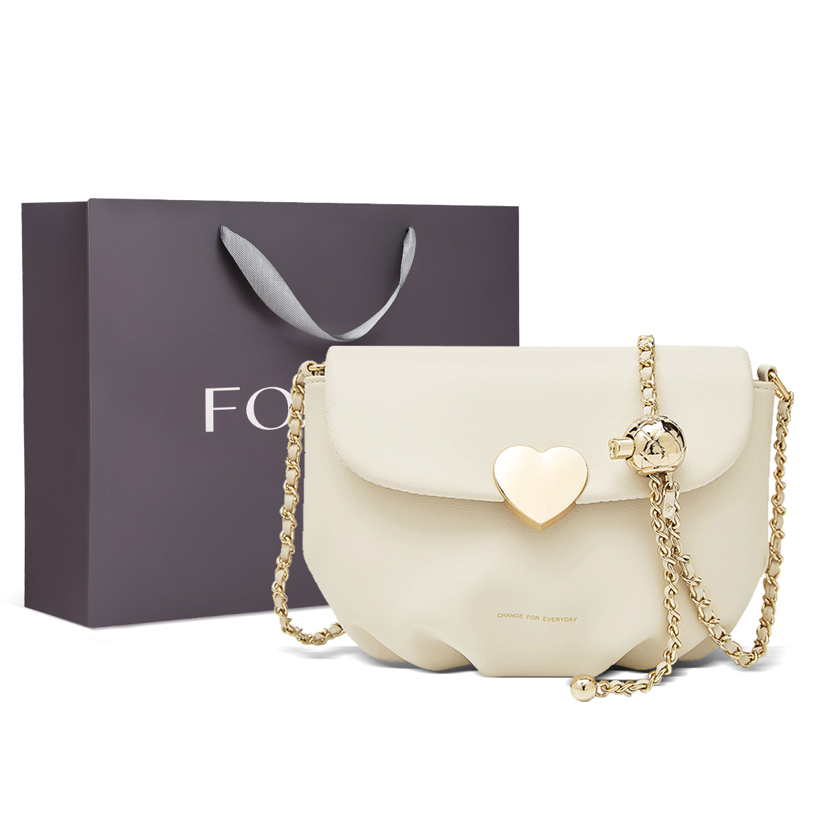 ★Fennec★ HEART STRING BAG WHITE FNFBP01WHF Designer fashion, Seoul-fully created | W Concept