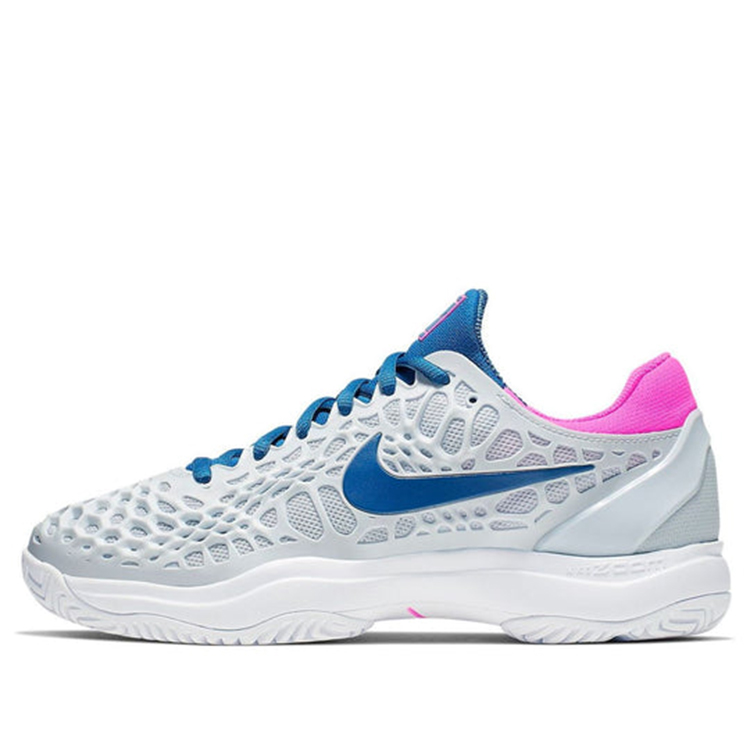 Nike Zoom Cage 3 Tennis Shoes Women s Low Top Gray Blue Pink POIZON