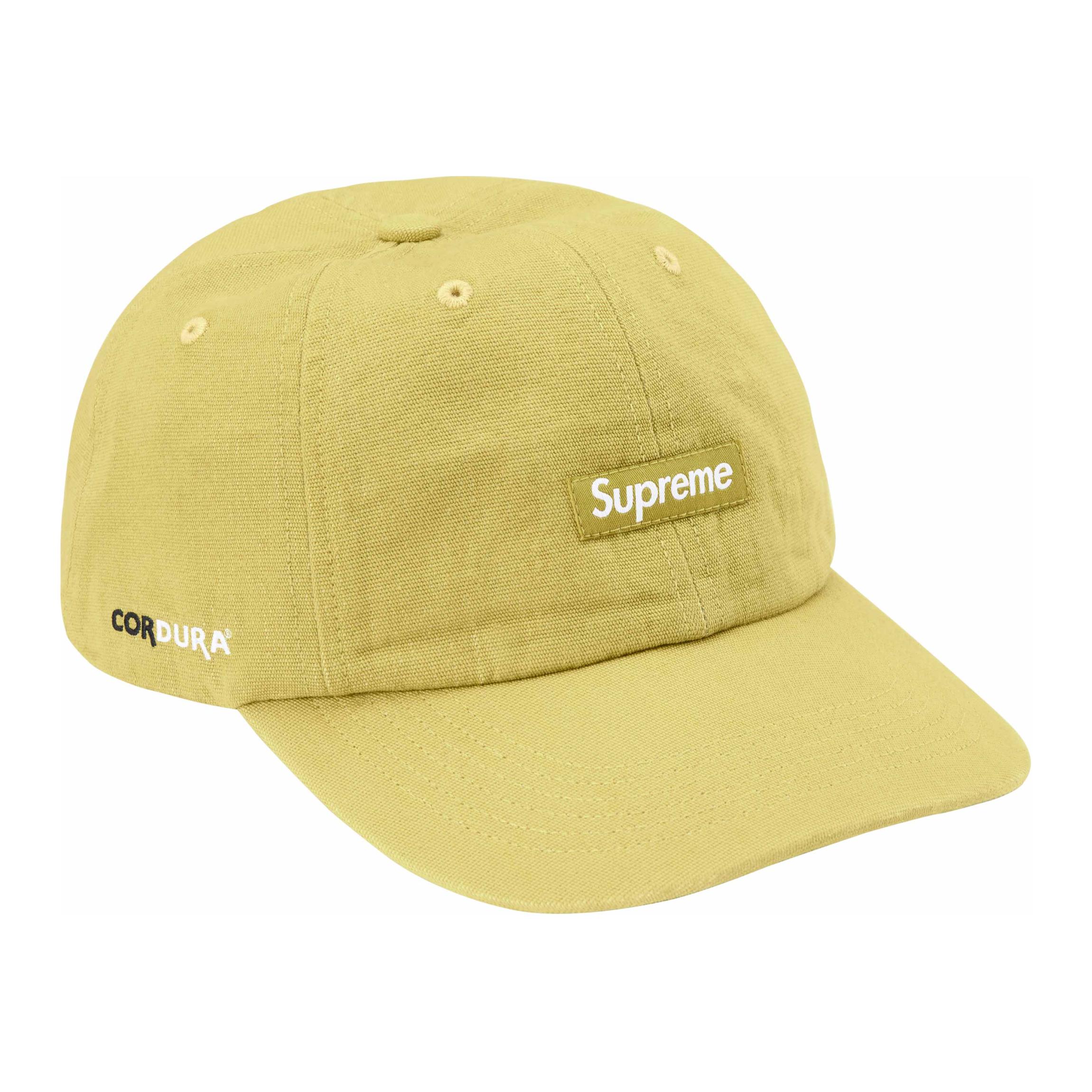 Supreme Cordura Denim Small Box 6-Panel Yellow One Size - POIZON