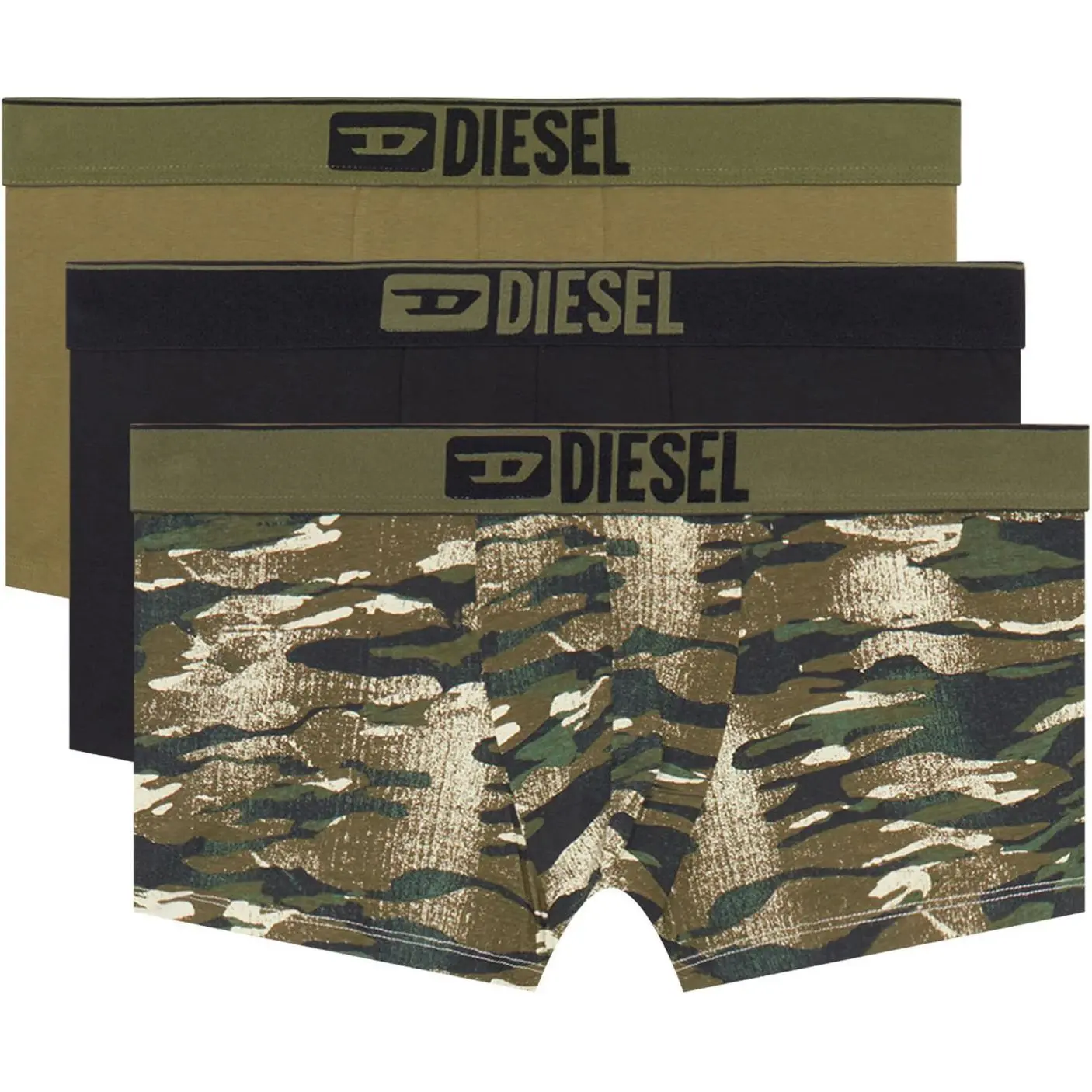 Diesel UMBX-DAMIEN 3 PACK - Panties - green/yellow/black/grün
