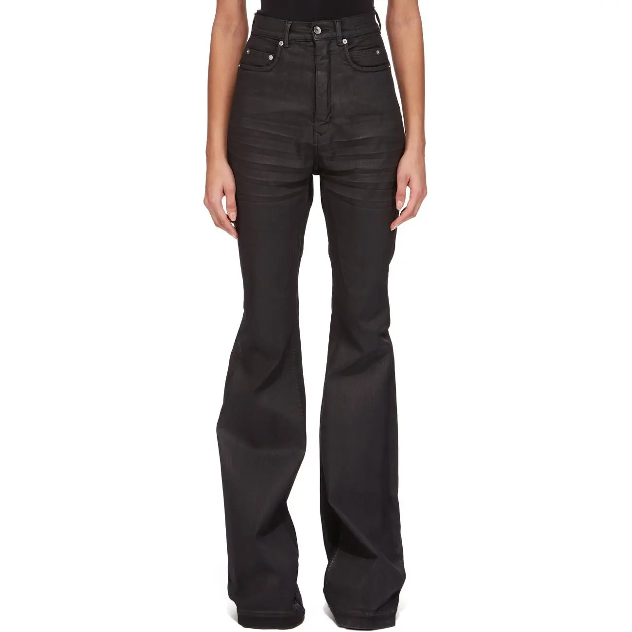 Rick Owens DRKSHDW Bolan Bootcut in Black Stretch Denim main image 0