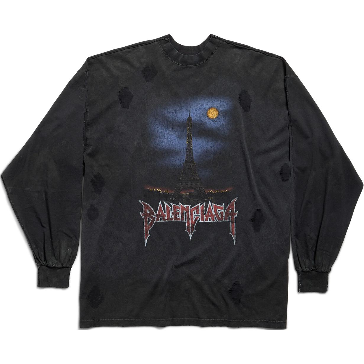Balenciaga Graphic Printed Long-Sleeve T-Shirt - POIZON Balenciaga Graphic Printed Long-Sleeve T-Shirt - POIZON