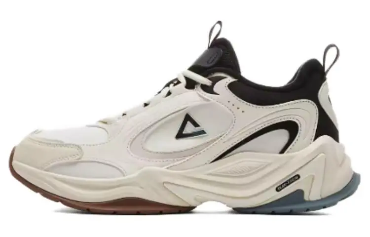 PEAK State Pole Source Back Running Shoes Men Low-top Beige - POIZON
