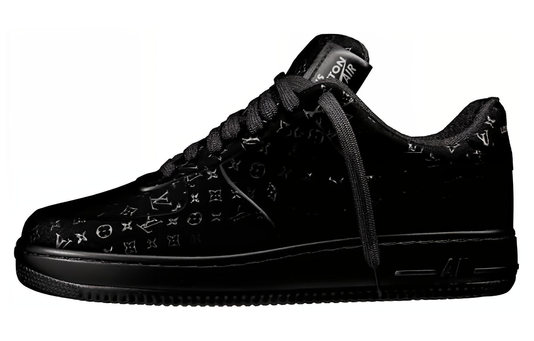 custom black air force 1 louis vuitton