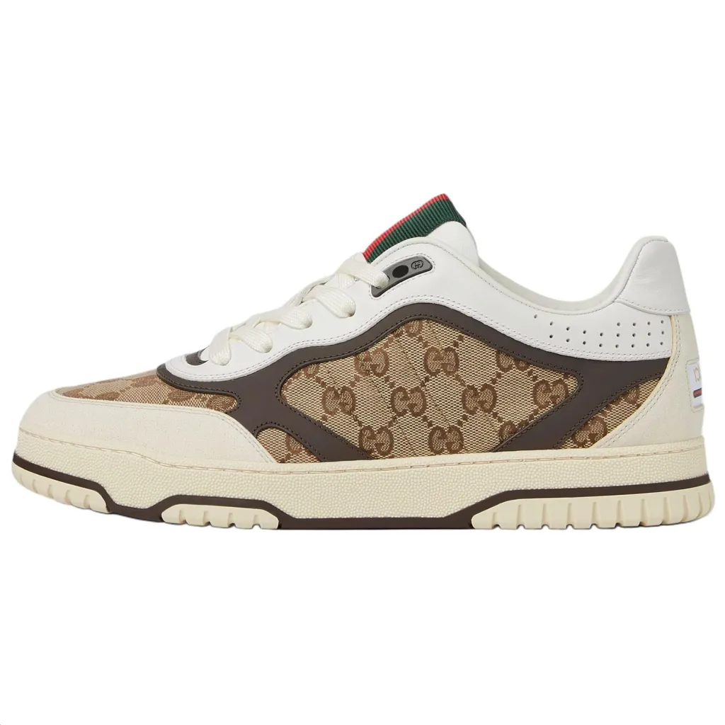 【送料&関税込】Gucci Re-web Sneaker In Ivory\\/beige\\/ebony GUCCI Re-Web Sneaker in ivory/beige/ebony GG fabric | TheDoubleF