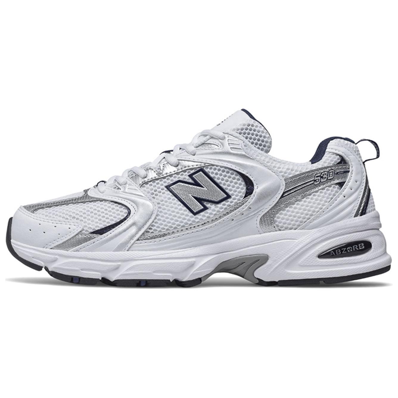 New Balance 530 White Silver Navy POIZON