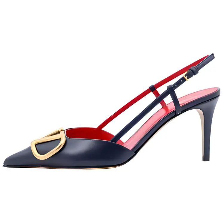 VLogo Signature Pointed Toe Side Buckle Fastening