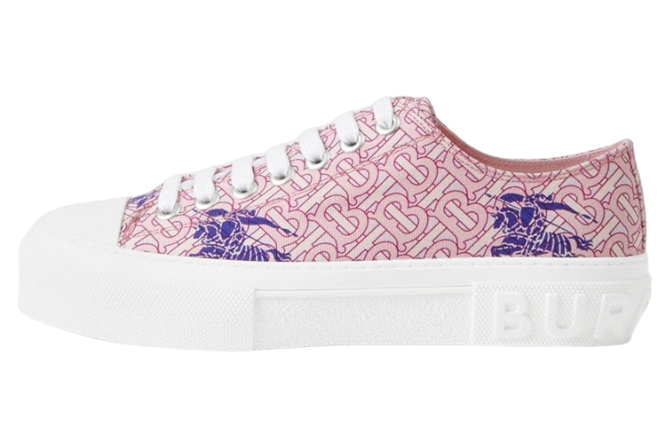 Burberry EKD Monogram Pattern Flatform Pink Women's - POIZON