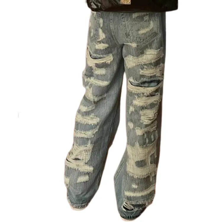 Yours Rib-leggings med slids i kanten i sort