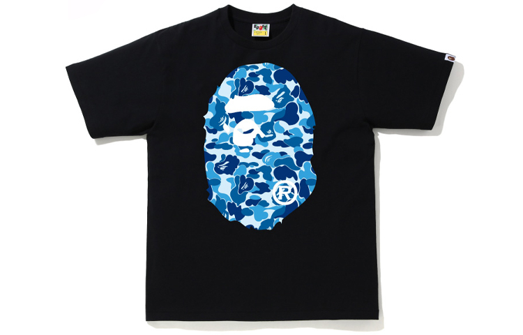 A BATHING APE® logo-print Cotton T-shirt | Black | FARFETCH